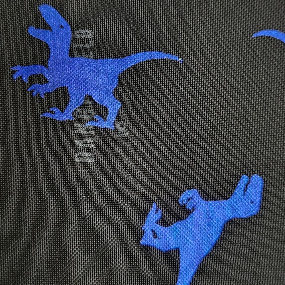 Modcloth x Dangerfield Blue Foil Dinosaur Sheer Black Dress - Picture 6 of 6